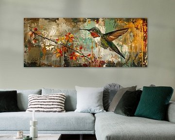 Schilderij Kolibrie van Kunst Kriebels