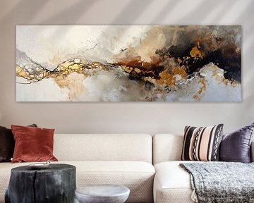 Abstract Gold | River of Gold by ARTEO Paintings