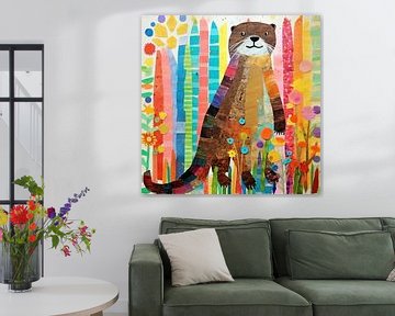 Otter Kunstwerk | Merry Otter von Wunderbare Kunst