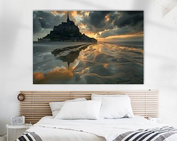 Le Mont Saint Michel in the evening by Skyfall