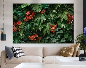 natural green background with plants and flowers by Egon Zitter