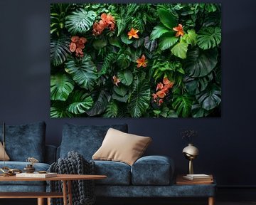 natural green background with plants and flowers by Egon Zitter