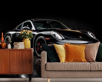 Porsche 911 van Koffie Zwart