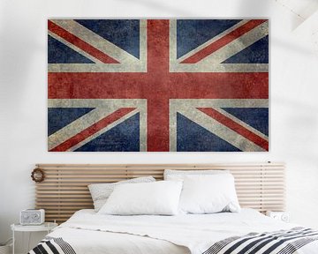 The Union Jack flag of the UK - Vintage retro version by The Sterling Gallery