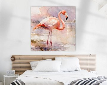 Die schönsten Vögel der Welt - Chilenischer Flamingo von Johannas Art Creations