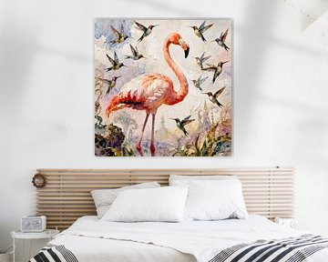 Beautiful Birds of the World - Chilean flamingo by Johannas Art Creations
