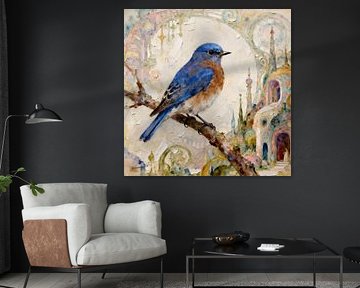 Beautiful Birds of the World - Eastern bluebird1 by Johannas Art Creations