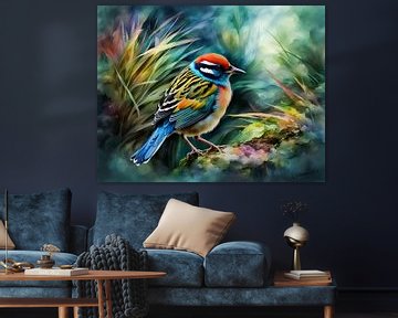 Prachtige vogels van2 de wereld - Gurney Pitta bird2 van Johanna's Art