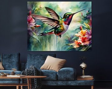 Les beaux oiseaux du monde - Le colibri sur Johanna's Art