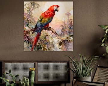 Die schönsten Vögel der Welt - Scharlach-Ara von Johannas Art Creations