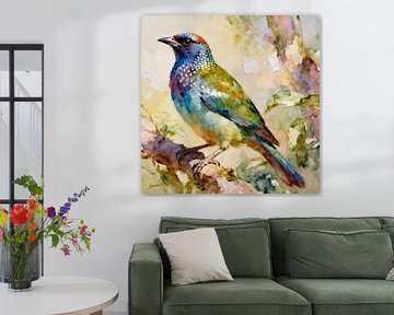 Die schönsten Vögel der Welt - Prachtkotinga Vogel1 von Johannas Art Creations
