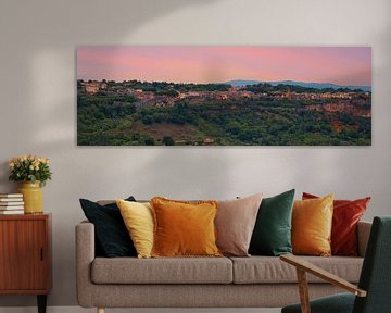 Panorama und Sonnenuntergang in Lubriano von Henk Meijer Photography