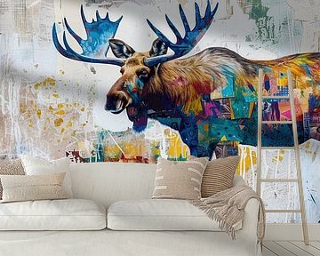 Bunte Elche malen von Kunst Laune