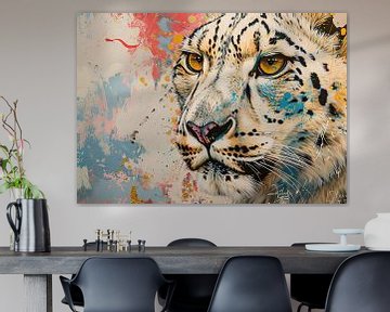 Painting Colourful Leopard by Kunst Kriebels