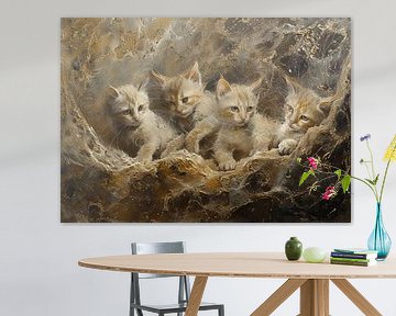 Malerei Katze | Katze von Wunderbare Kunst