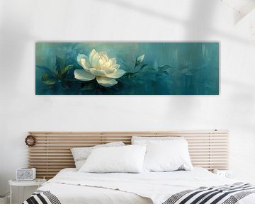 Lotusblumen-Gemälde | Lotusgeflüster von Kunst Kriebels