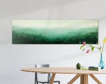 Abstrakt Grün | Horizont von Wunderbare Kunst