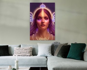 Violet Haze - Déesse de la lumière Digital Fantasy Artwork sur Christine aka stine1