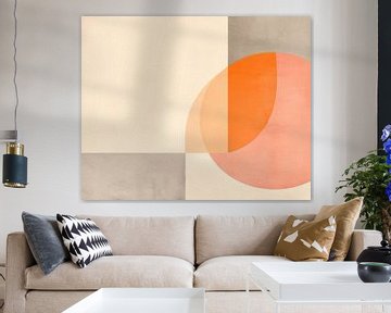 Oranje Halve van Abstract Schilderij