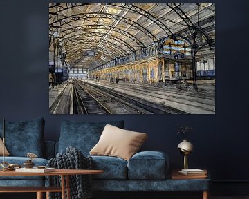 Station Den Haag Holland Spoor schilderij van Anton de Zeeuw
