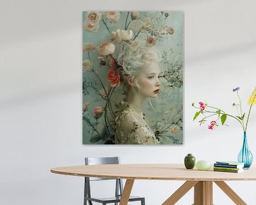 Porträt mit romantischem Look in Pastellfarben von Carla Van Iersel