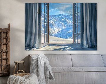 look out the window overlooking a beautiful landscape by Egon Zitter