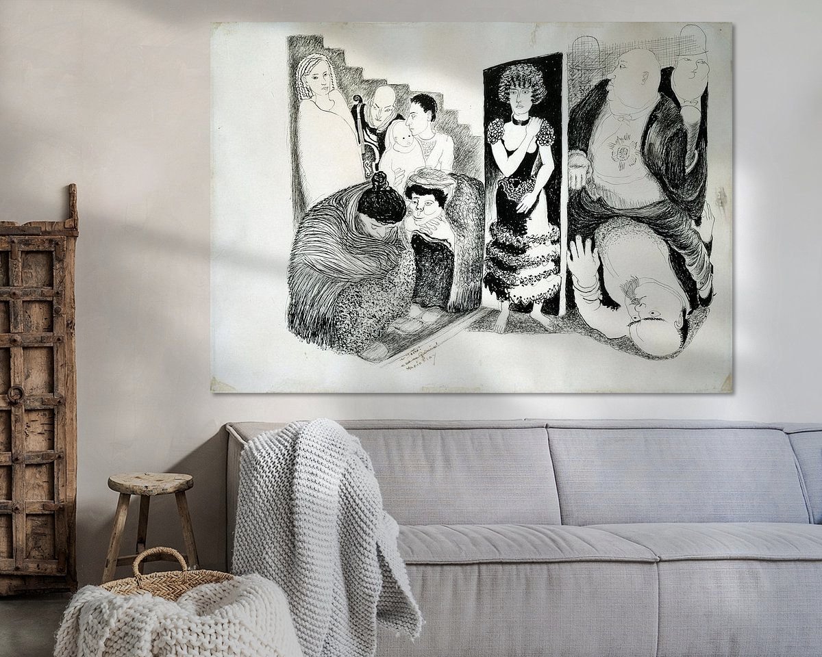 Voorbeeld van het werk in een kamer