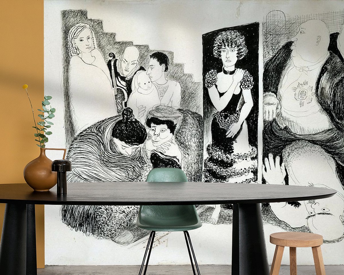 Voorbeeld van het werk in een kamer