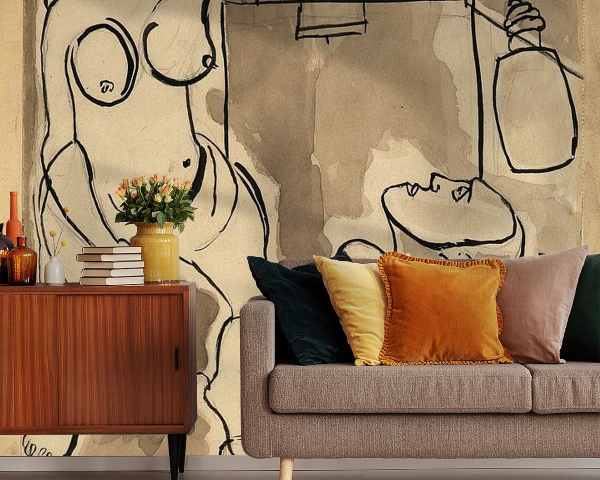 Voorbeeld van het werk in een kamer