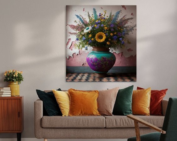 Voorbeeld van het werk in een kamer