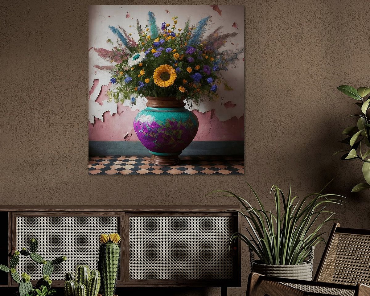 Voorbeeld van het werk in een kamer