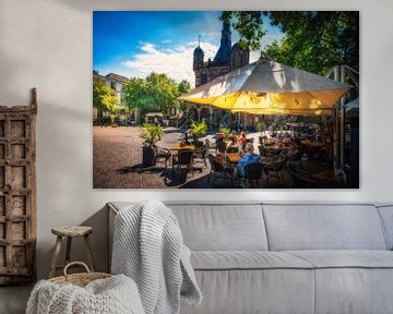 Summer Relaxation: terrace in front of the Waag in Deventer by Bart Ros