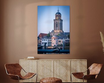 Blue Hour Reflections: The Wilhelmina Bridge and the IJssel River by Bart Ros