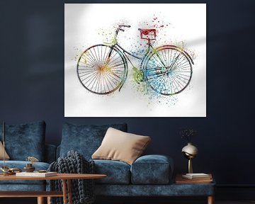 Vintage bicycle in rainbow colours by Western Exposure