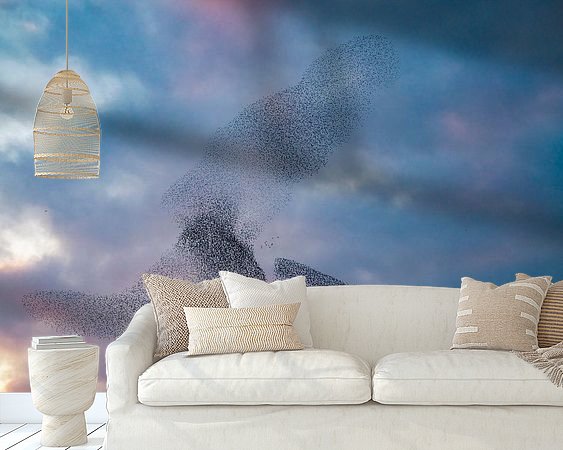 Voorbeeld van het werk in een kamer
