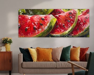 Schilderij Watermeloen van Blikvanger Schilderijen