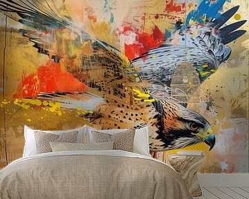 Schilderij Roofvogel Goud