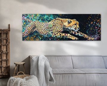 Painting Cheetah by Kunst Kriebels