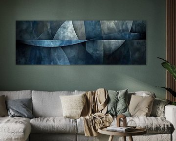 Geometric Blue by Wonderful Art