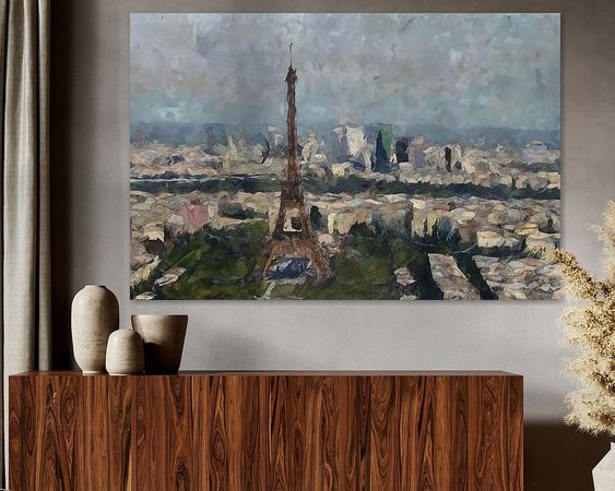 Voorbeeld van het werk in een kamer