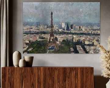 Sunset Paris painting by Anton de Zeeuw