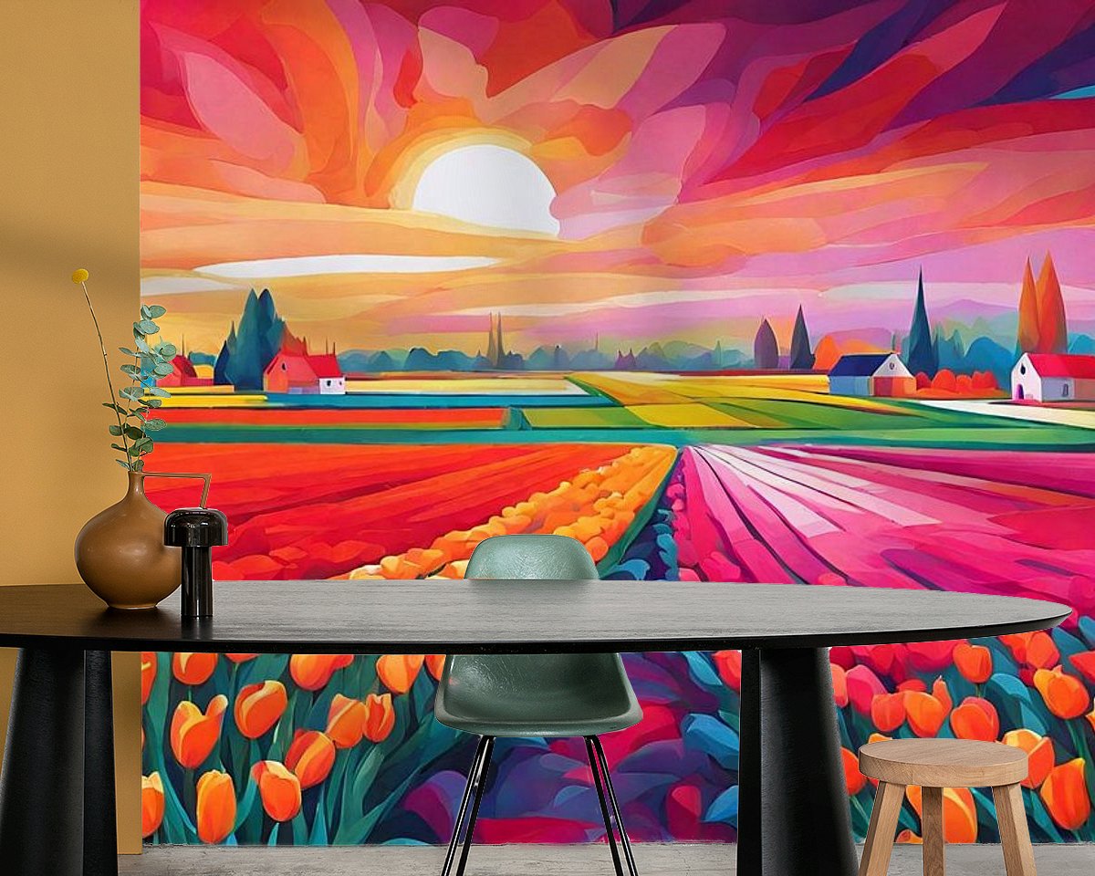 Voorbeeld van het werk in een kamer