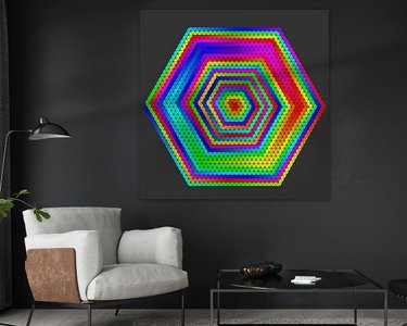 Voorbeeld van het werk in een kamer