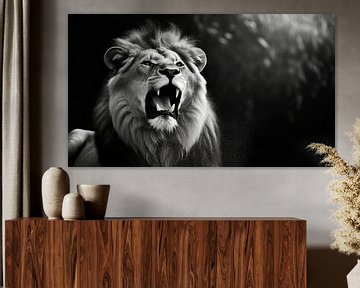 Roaring lion by Uwe Merkel