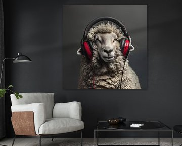 Mouton avec casque sur YArt