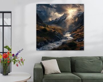 Mystique de la montagne à la lumière du matin