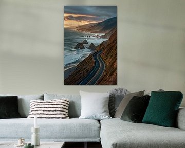 Zonsondergang aan de kust
