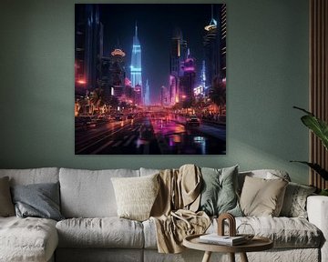 Dubai in de nacht van TheXclusive Art