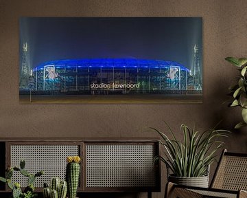 Feyenoord Rotterdam stadium 'De Kuip' at Night - part eight van Tux Photography