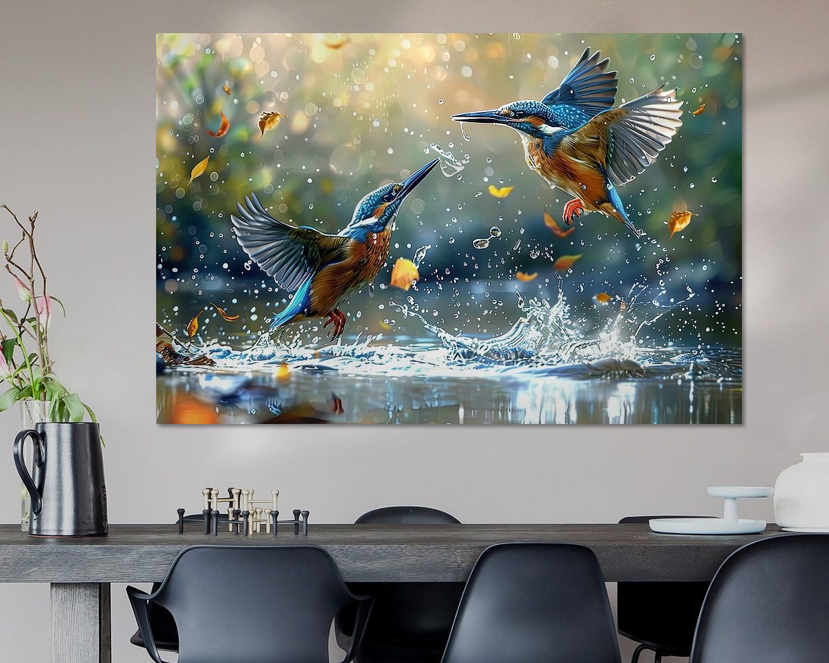 Voorbeeld van het werk in een kamer